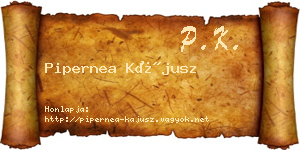 Pipernea Kájusz névjegykártya